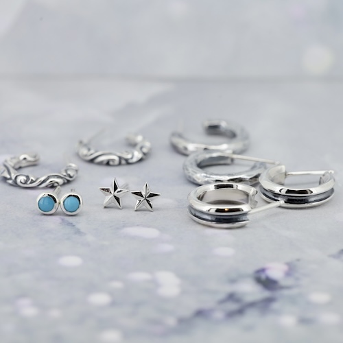 シルバーminiターコイズピアス250811