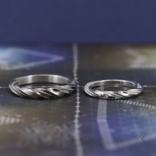 シルバーツイストミルグレインペアリング260104