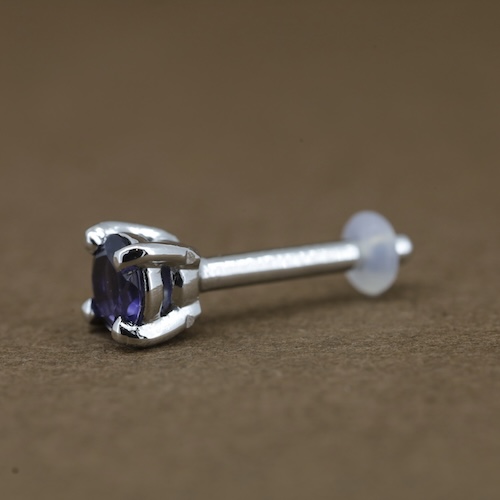 フルオーダーメイドアイオライトプラチナボディピアス260108