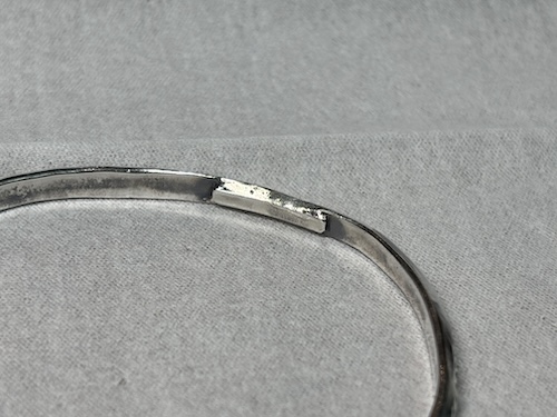 シルバーバングルの修理260209